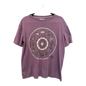 EARTHBOUND Co. Astrology Zodiac Chart Graphic Lavender Tee Small (Unisex)